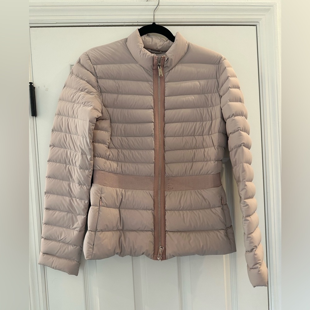 ADD Revolve Down Short Jacket Puffer Coat Blush Taupe Women’s size 8